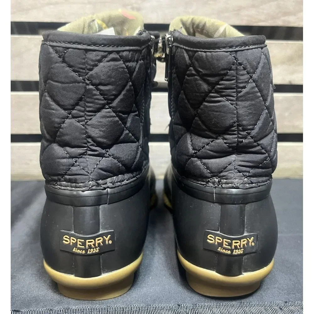 Sperry Top Sider Quilted Wool Ankle Boots Rain Duck‎ Winter Boot Women 6.5